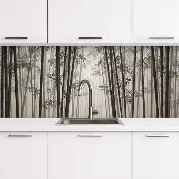 Keuken achterwand - Bamboe - Bos - Mist - Natuur — 4