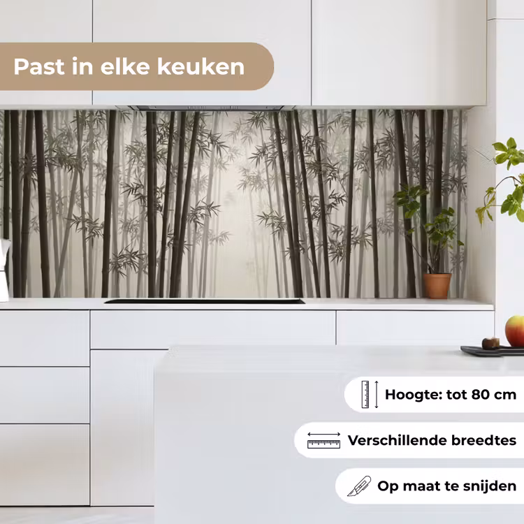 Keuken achterwand - Bamboe - Bos - Mist - Natuur — 7