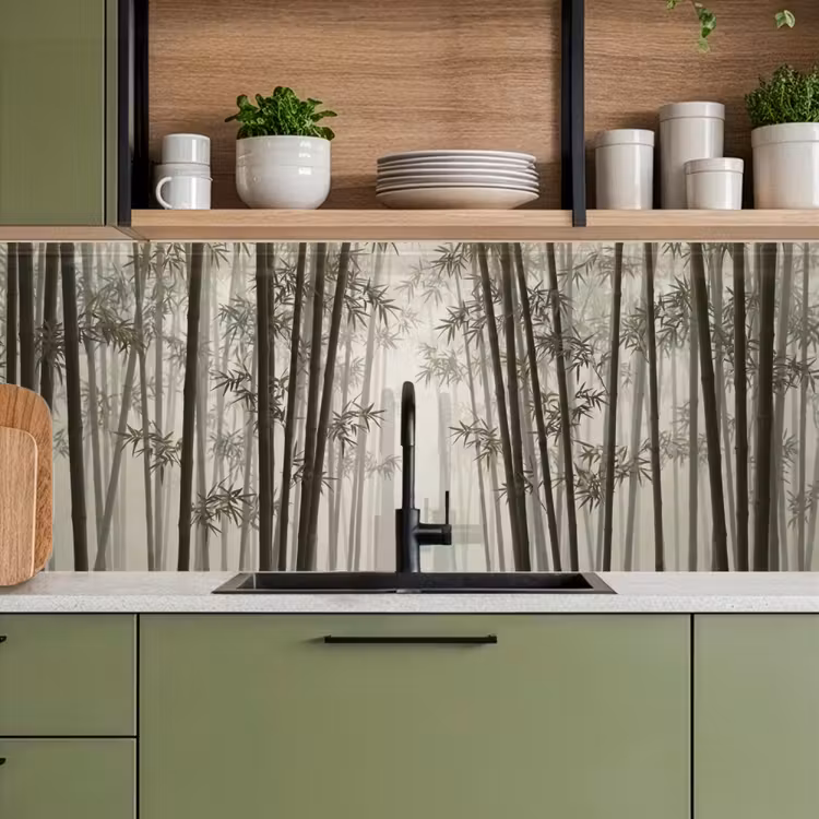 Keuken achterwand - Bamboe - Bos - Mist - Natuur — 8