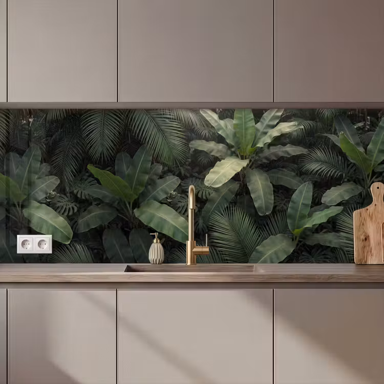 Keuken achterwand - Bladeren - Groen - Tropisch - Natuur — 1