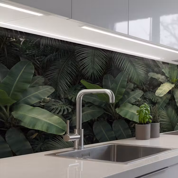 Keuken achterwand - Bladeren - Groen - Tropisch - Natuur — 2