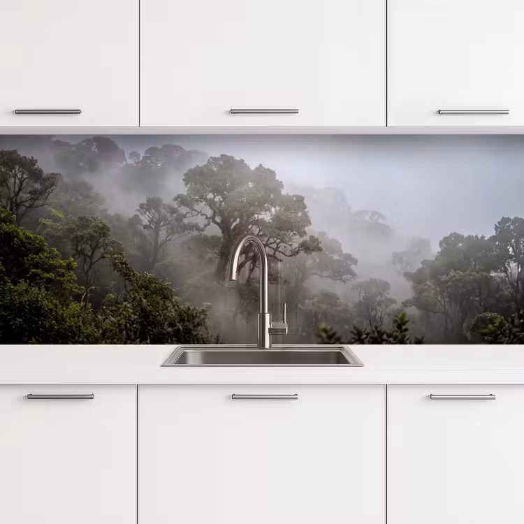 Keuken achterwand - Boom - Mistig - Bos - Groen - Natuur — 4