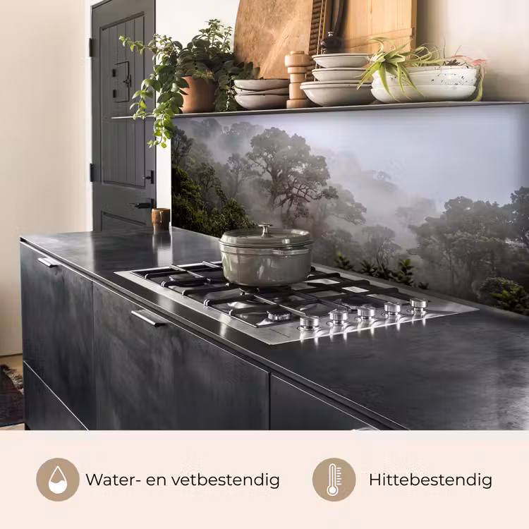 Keuken achterwand - Boom - Mistig - Bos - Groen - Natuur — 5