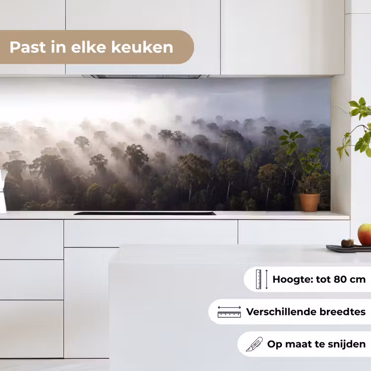 Keuken achterwand - Bos - Mist - Natuur - Groen — 7