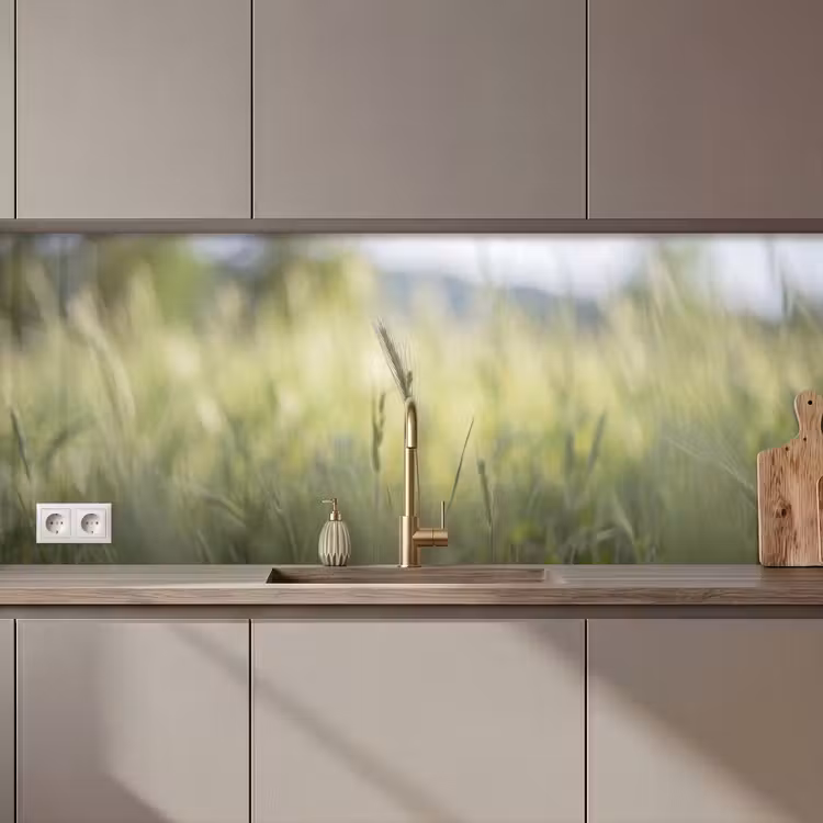 Keuken achterwand - Graan - Aar - Natuur - Groen - Detail — 1