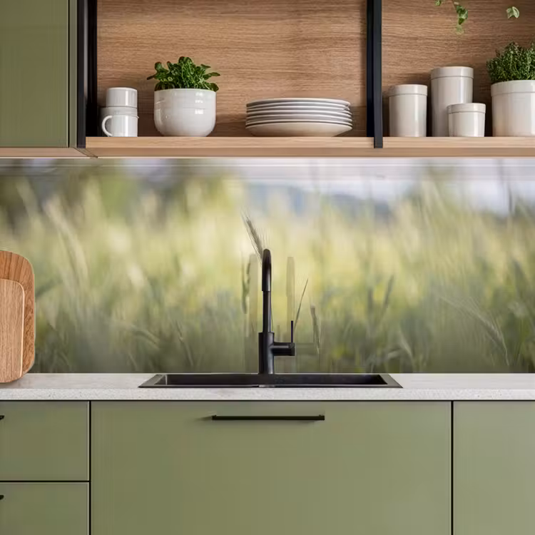 Keuken achterwand - Graan - Aar - Natuur - Groen - Detail — 8