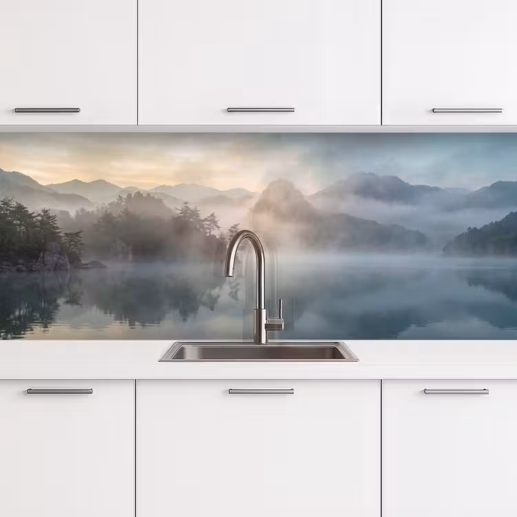 Keuken achterwand - Landschap - Bergen - Mist - Water - Natuur — 4