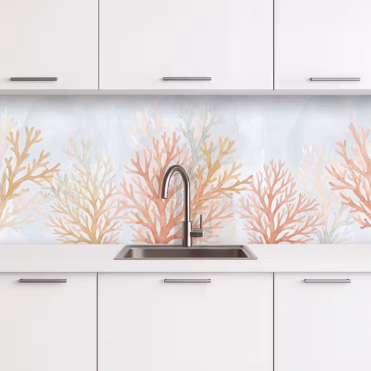 Keuken achterwand - Natuur - Abstract - Aquarel - Organisch - Warm — 4