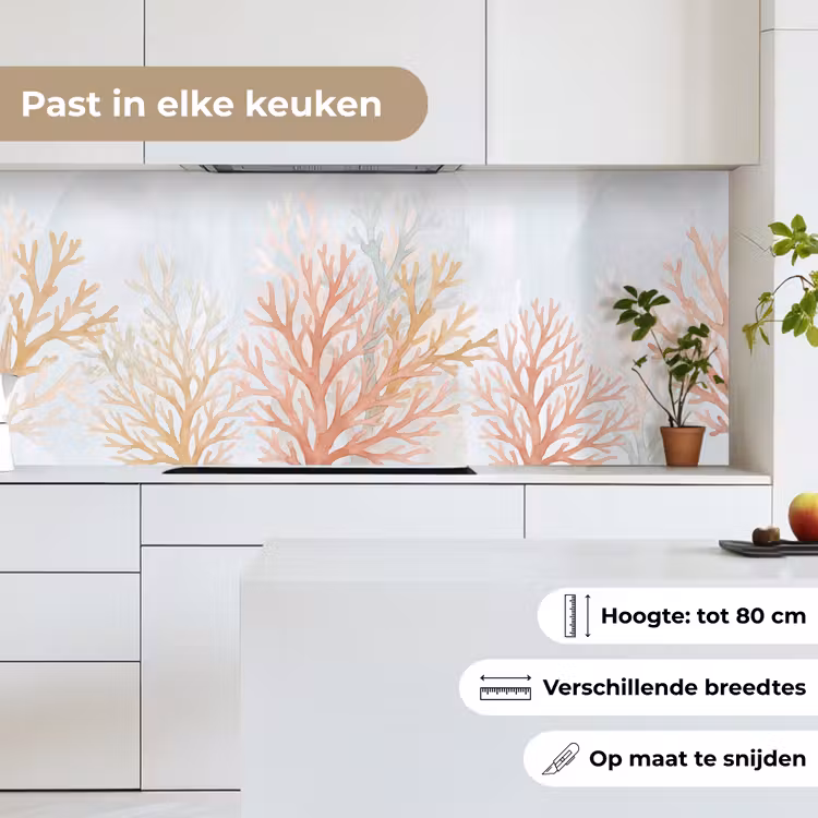 Keuken achterwand - Natuur - Abstract - Aquarel - Organisch - Warm — 7