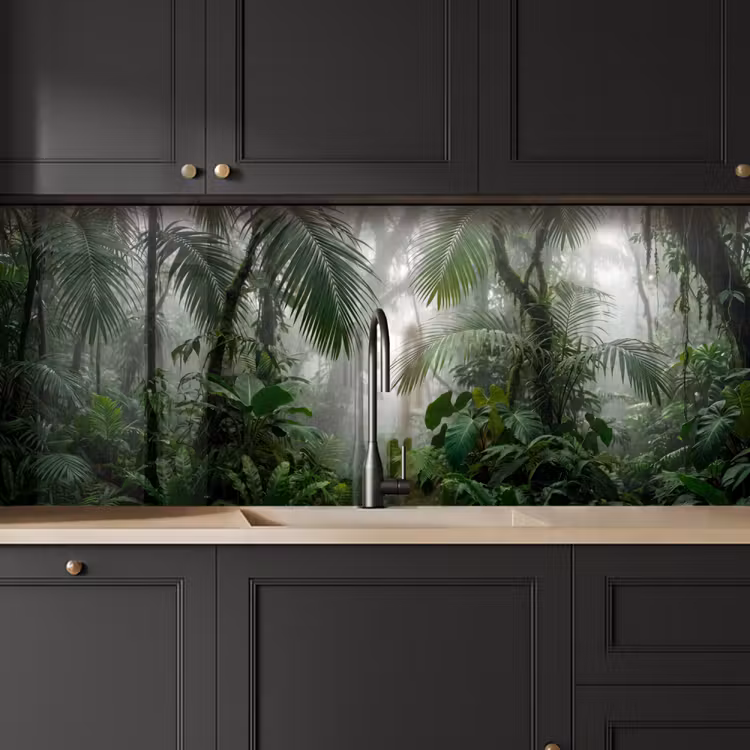 Keuken achterwand - Natuur - Jungle - Mist - Tropisch - Groen — 6