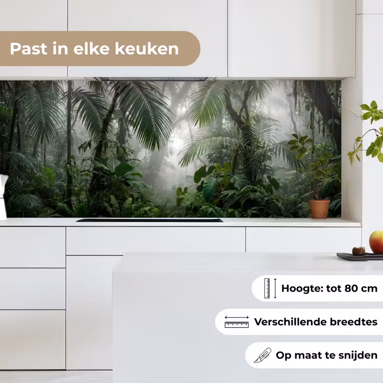 Keuken achterwand - Natuur - Jungle - Mist - Tropisch - Groen — 7