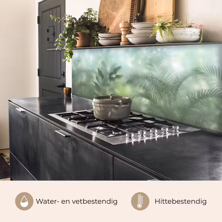 Keuken achterwand - Natuur - Vervaagd - Groen - Abstract - Modern — 5