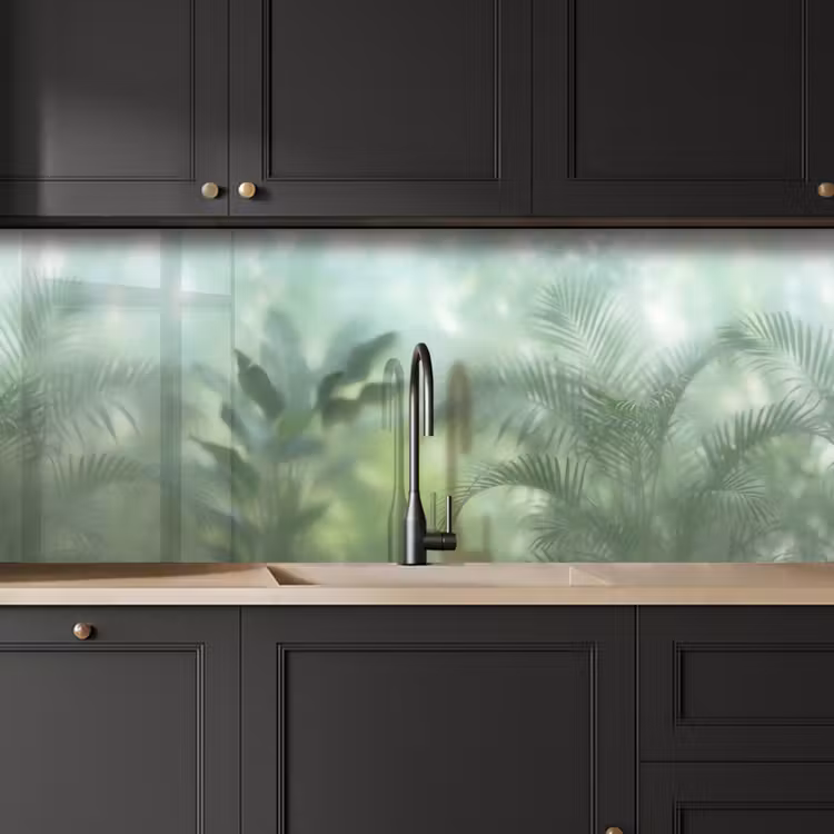 Keuken achterwand - Natuur - Vervaagd - Groen - Abstract - Modern — 6