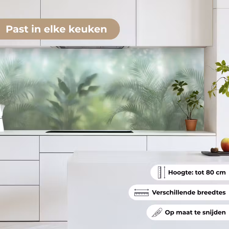 Keuken achterwand - Natuur - Vervaagd - Groen - Abstract - Modern — 7