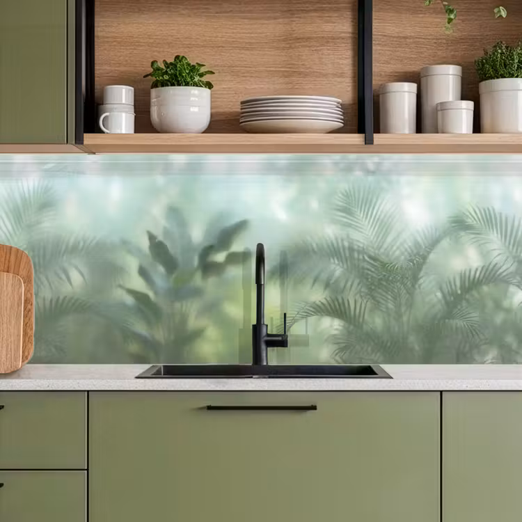 Keuken achterwand - Natuur - Vervaagd - Groen - Abstract - Modern — 8