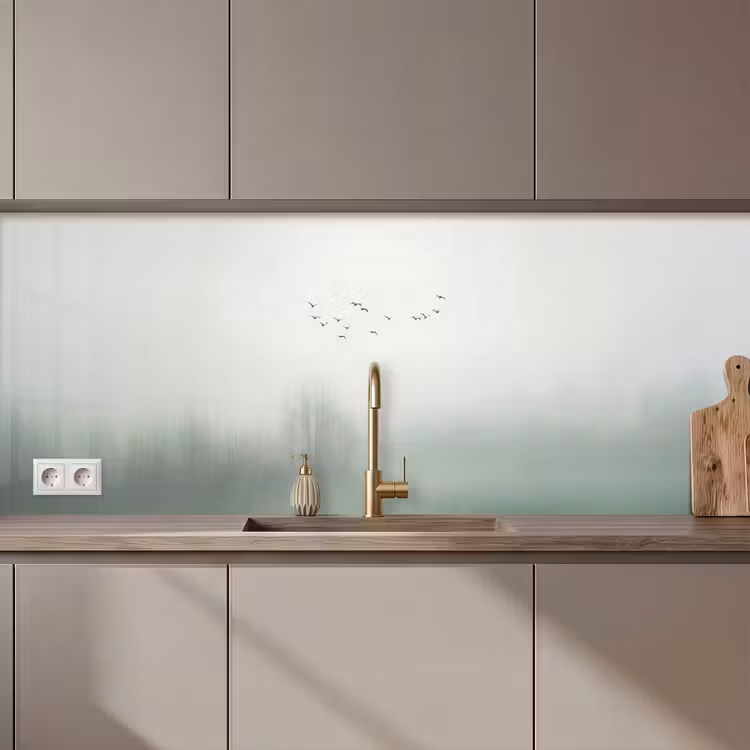 Keuken achterwand - Vogel - Vlucht - Natuur - Minimalistisch — 1
