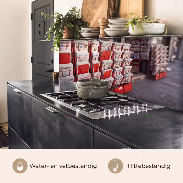 Keuken achterwand - Kranten - Rek - Stedelijk - Dagelijks leven - Rood — 5