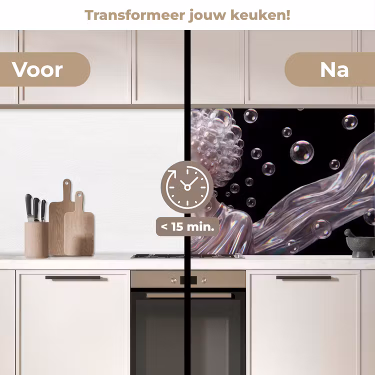 Keuken achterwand - Vrouw - Bellen - Abstract - Kleurrijk — 3