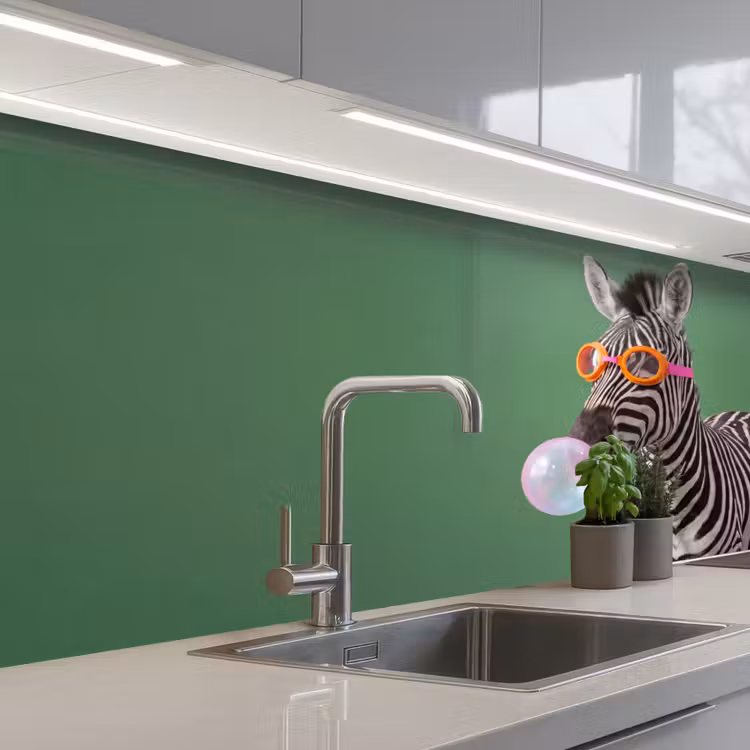 Keuken achterwand - Dier - Bril - Bel - Modern - Groen — 2
