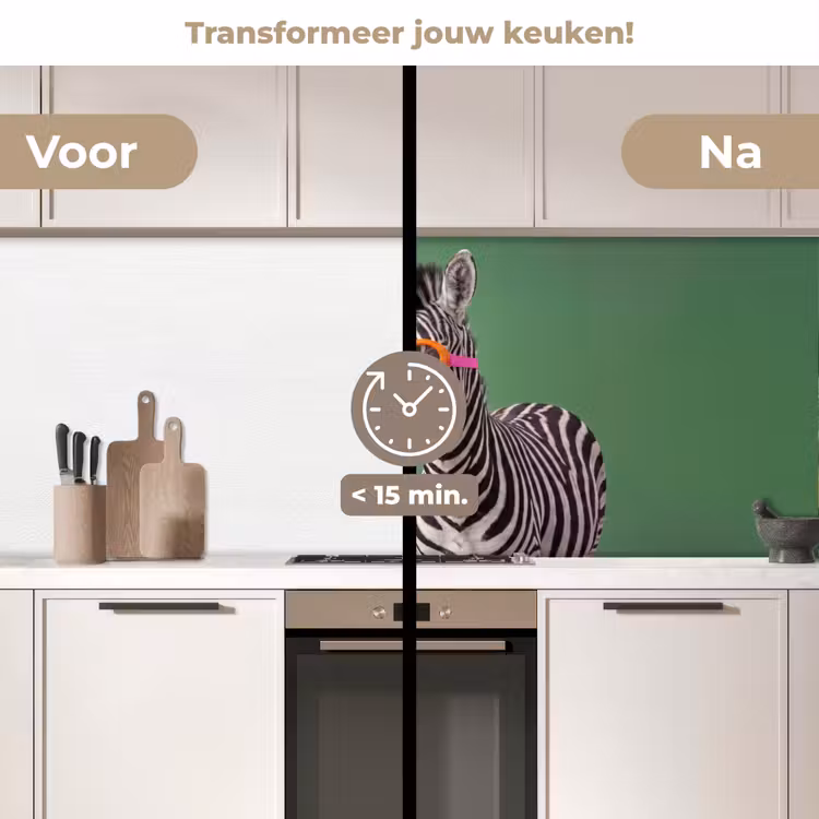 Keuken achterwand - Dier - Bril - Bel - Modern - Groen — 3