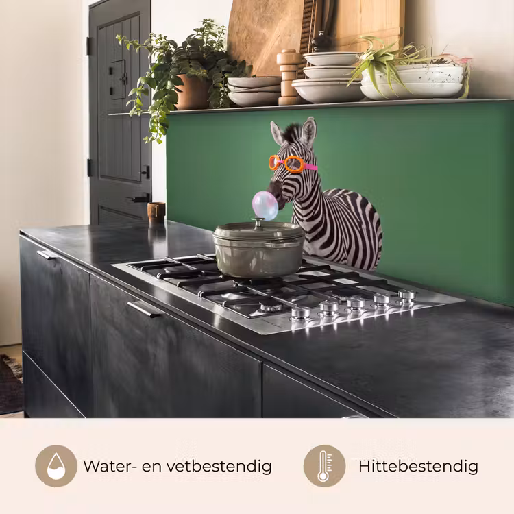 Keuken achterwand - Dier - Bril - Bel - Modern - Groen — 5