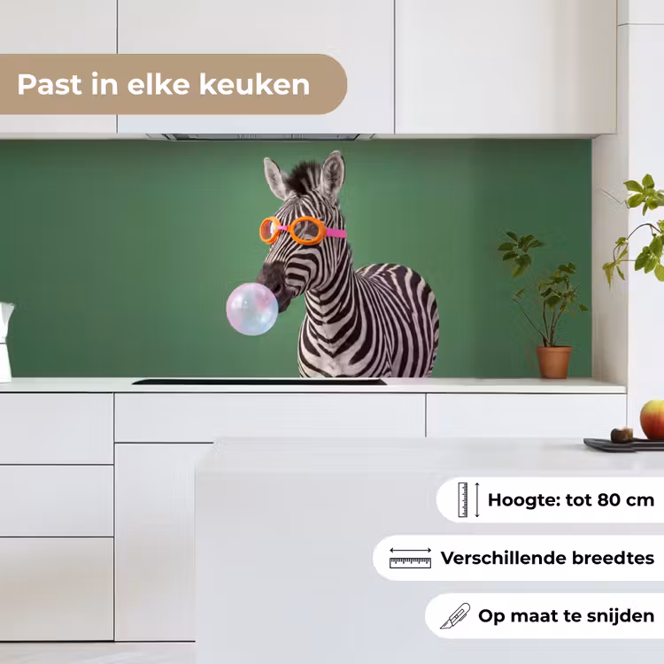 Keuken achterwand - Dier - Bril - Bel - Modern - Groen — 7