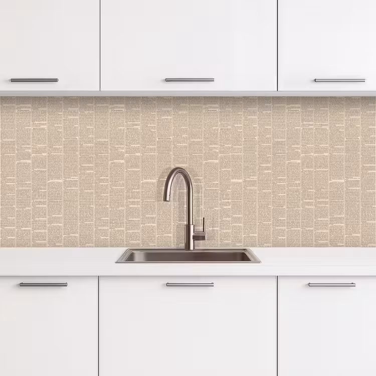 Keuken achterwand - Krant - Nieuws - Historisch - Vintage - Beige — 4