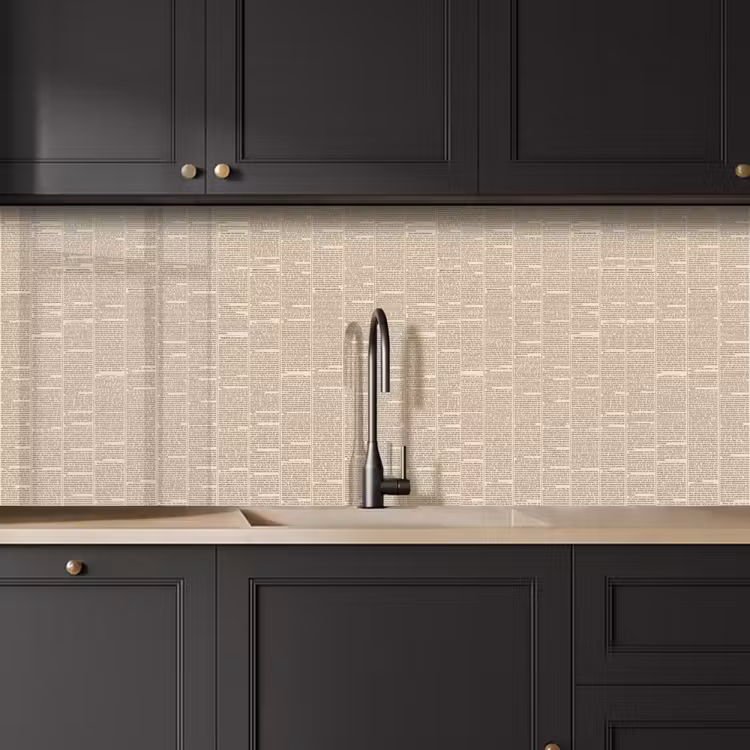 Keuken achterwand - Krant - Nieuws - Historisch - Vintage - Beige — 6