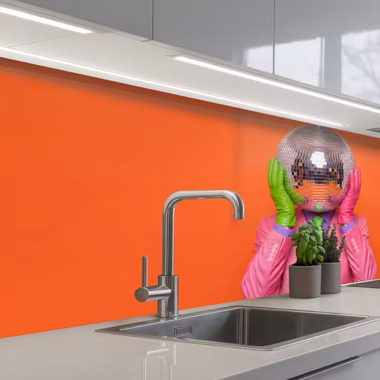 Keuken achterwand - Kunst - Disco bal - Kleurrijk - Modern - Studio — 2