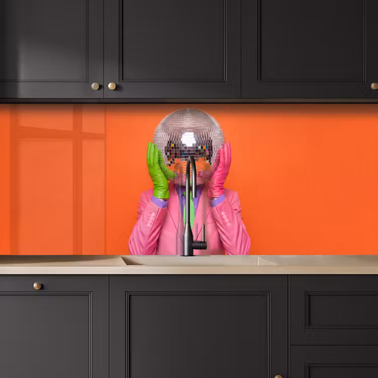 Keuken achterwand - Kunst - Disco bal - Kleurrijk - Modern - Studio — 6