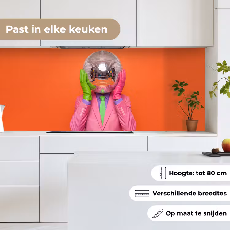 Keuken achterwand - Kunst - Disco bal - Kleurrijk - Modern - Studio — 7