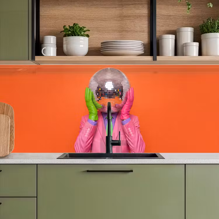 Keuken achterwand - Kunst - Disco bal - Kleurrijk - Modern - Studio — 8