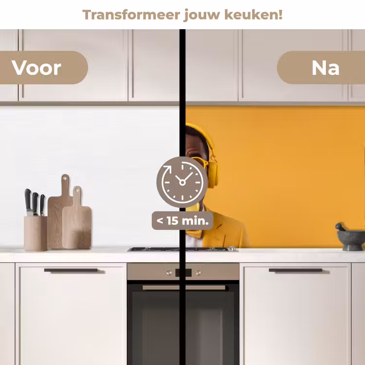Keuken achterwand - Man - Bubblegum - Portret - Geel - Modern — 3