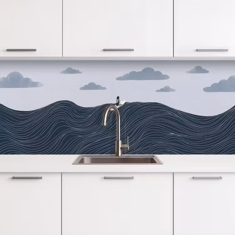Keuken achterwand - Persoon - Surfen - Oceaan - Natuur - Modern — 4