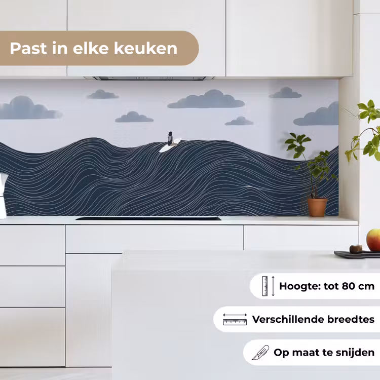 Keuken achterwand - Persoon - Surfen - Oceaan - Natuur - Modern — 7
