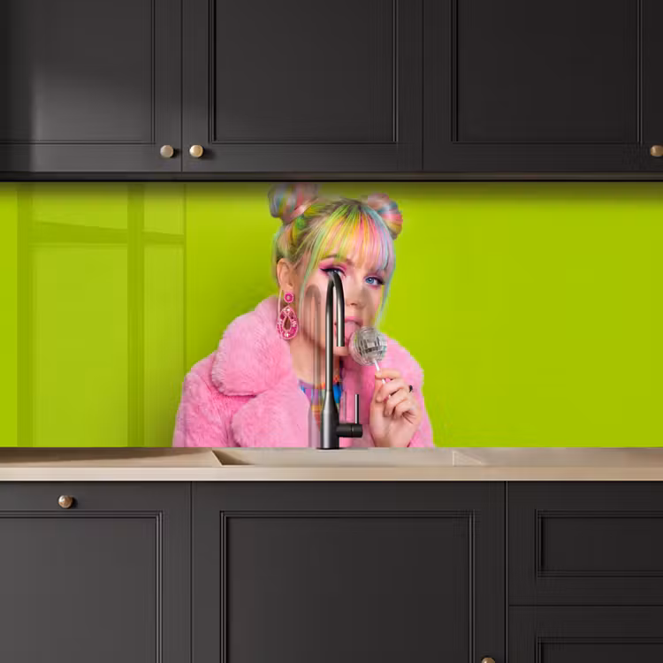Keuken achterwand - Vrouw - Kleurrijk haar - Pop art - Modern - Levendig — 6