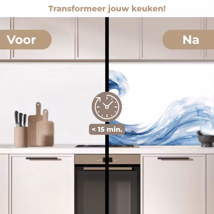 Keuken achterwand - Water - Beweging - Natuur - Modern - Blauw — 3