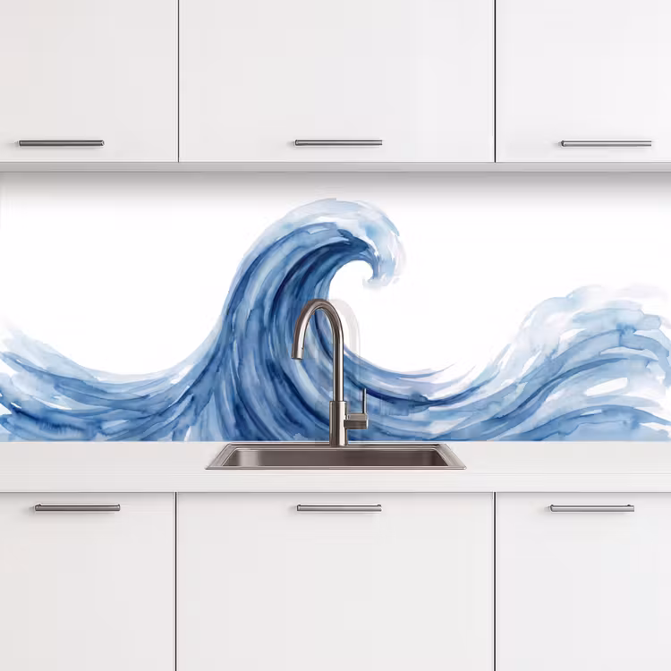 Keuken achterwand - Water - Beweging - Natuur - Modern - Blauw — 4