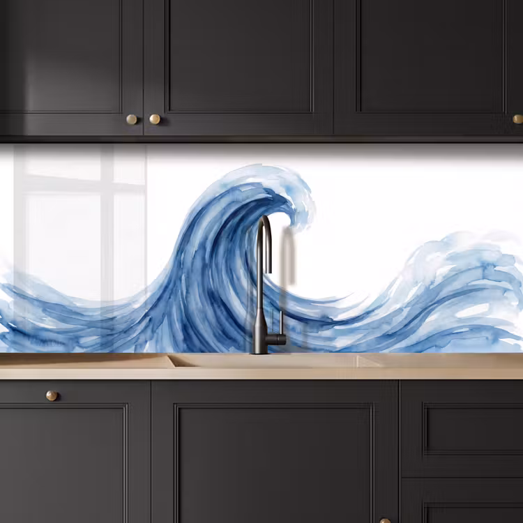 Keuken achterwand - Water - Beweging - Natuur - Modern - Blauw — 6