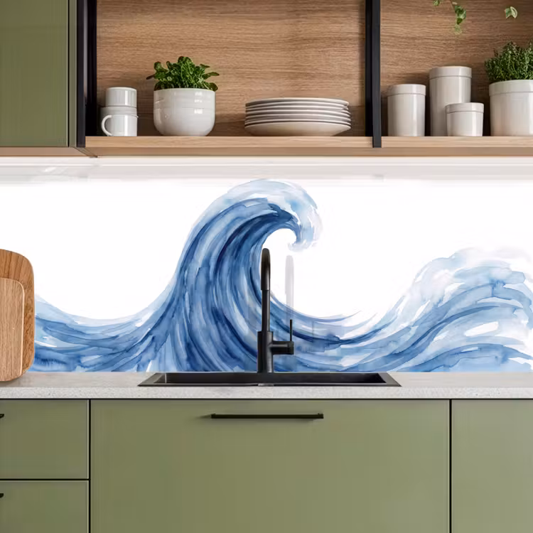 Keuken achterwand - Water - Beweging - Natuur - Modern - Blauw — 8