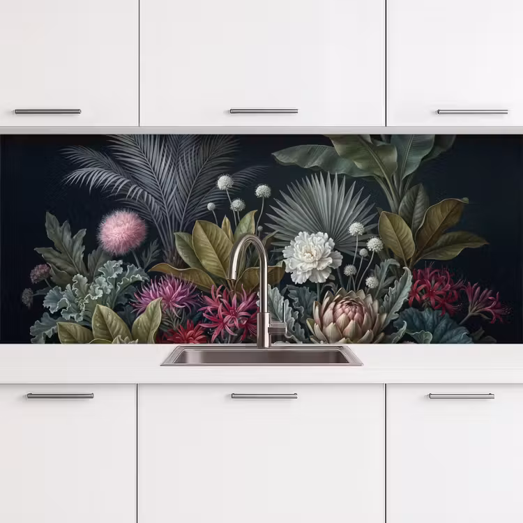 Keuken achterwand - Planten - Tropisch - Botanisch - Donker - Groen — 4