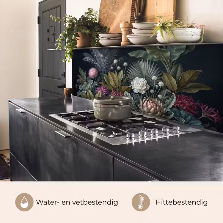 Keuken achterwand - Planten - Tropisch - Botanisch - Donker - Groen — 5