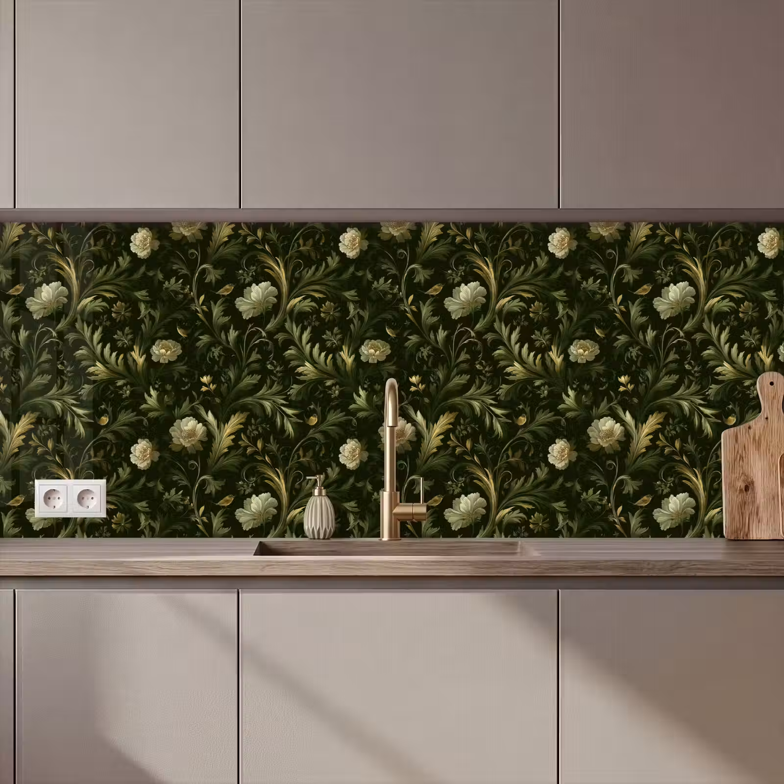 Keuken achterwand - Botanisch - Naadloos - Bloemen — 1