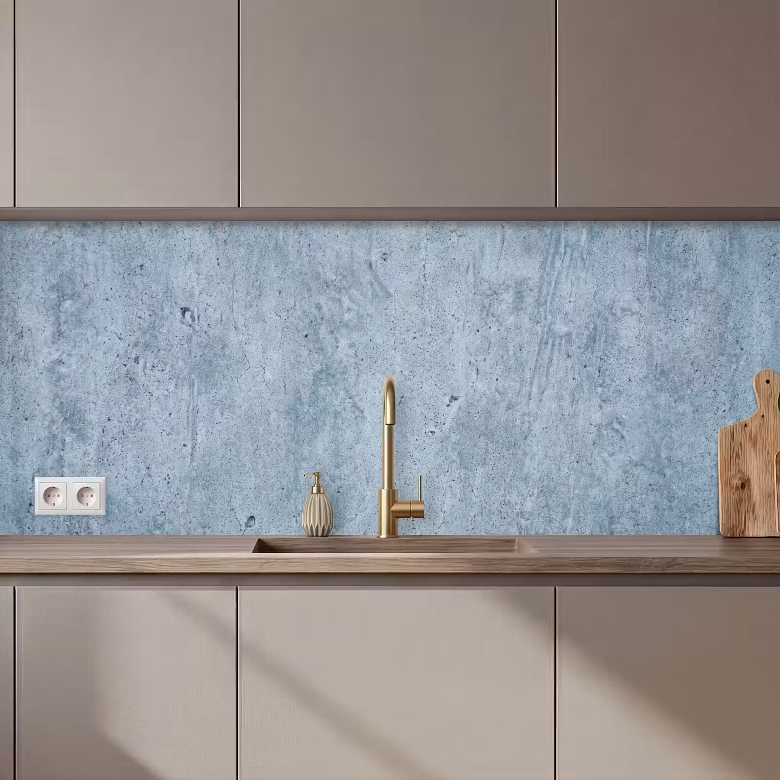 Keuken achterwand - Oppervlak - Ruw - Abstract - Modern - Grijs — 1