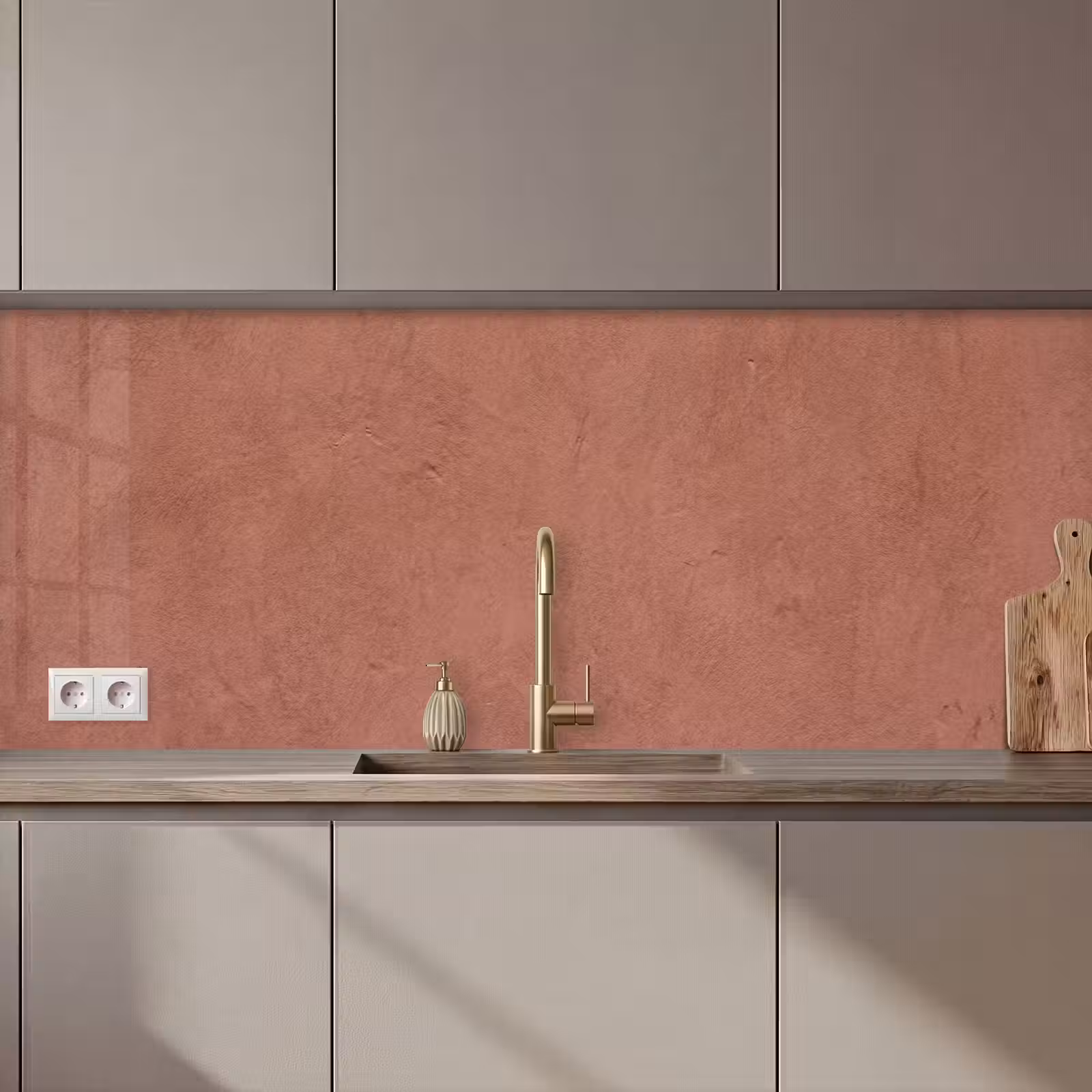 Keuken achterwand - Textuur - Roodbruin - Grof - Modern — 1