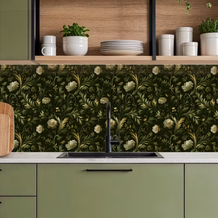 Keuken achterwand - Botanisch - Naadloos - Bloemen — 8