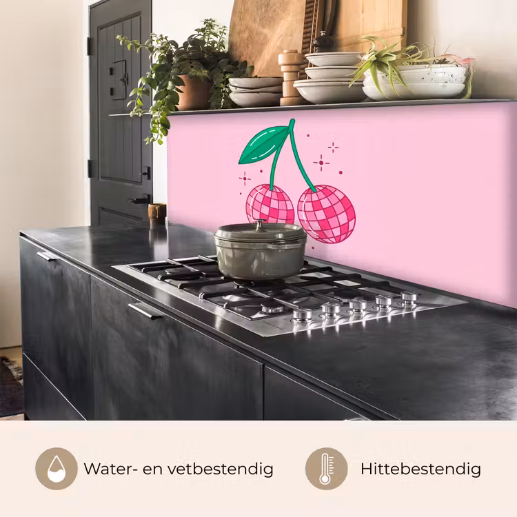 Keuken achterwand - Decoratie - Disco-bal - Feest - Roze — 5