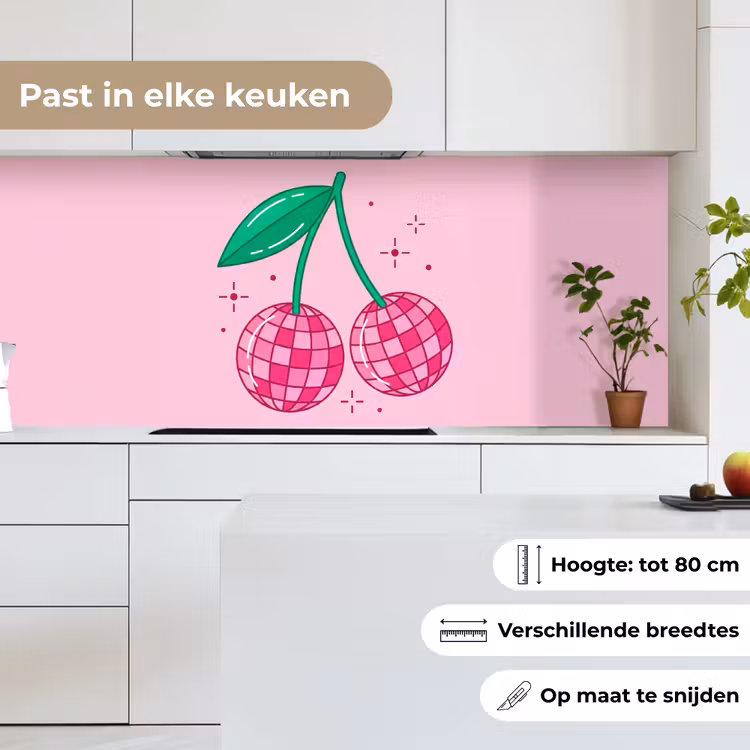 Keuken achterwand - Decoratie - Disco-bal - Feest - Roze — 7