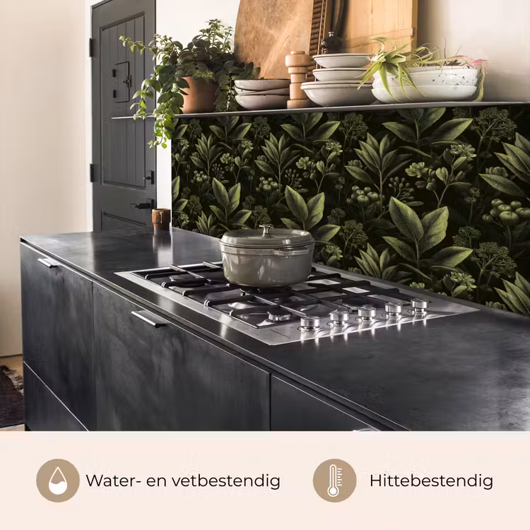 Keuken achterwand - Klassiek - Donker - Botanisch - Planten — 5
