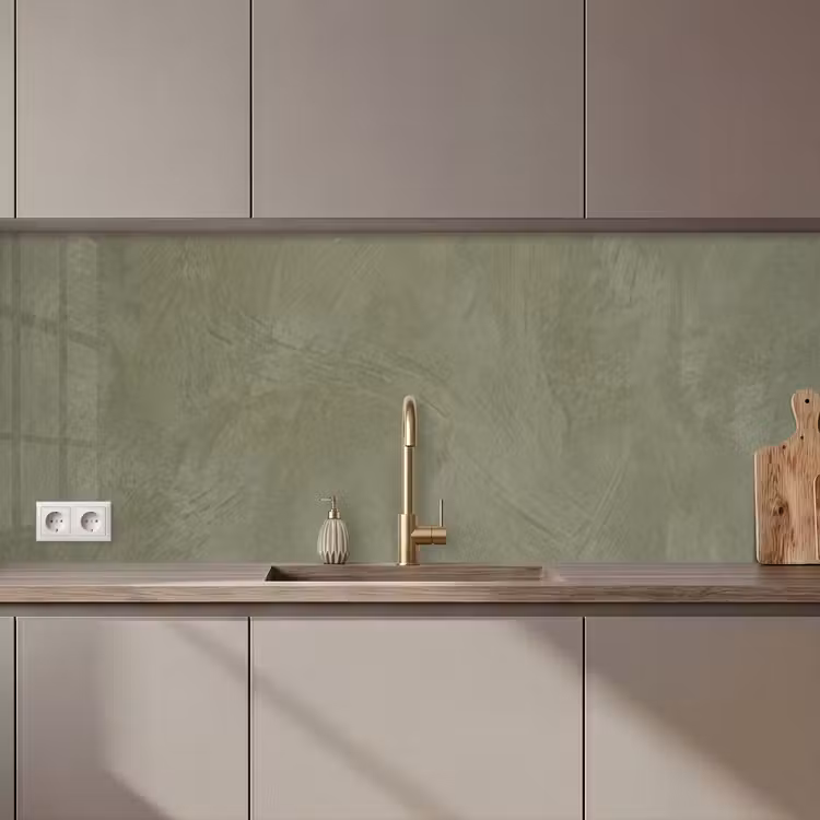 Keuken achterwand - Textuur - Betonlook - Achtergrond - Modern - Groen — 1